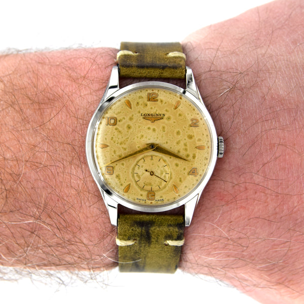 1953 Longines classic Manual Wind 35.5mm Wristwatch Model 7035-2 with renown Cal 12.68z