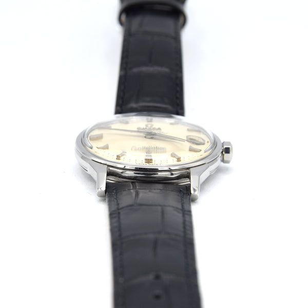 1966 Omega sleek Constellation Date Model 168.005 Automatic Chronometer with Dog Leg Lugs in Stainless Steel