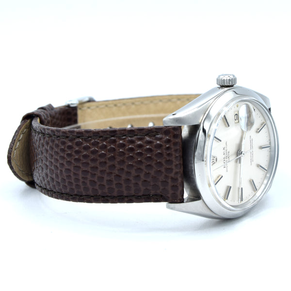 1967 Rolex Oyster Perpetual Date Chronometer Model 1500 with satin Silver original dial in Stainless Steel