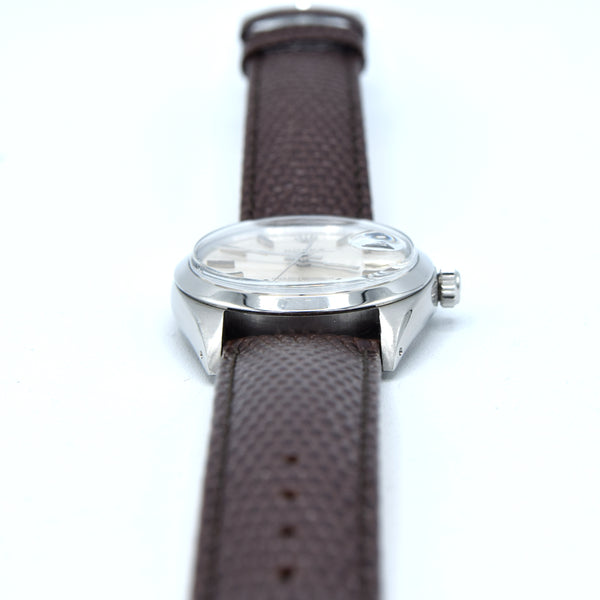 1967 Rolex Oyster Perpetual Date Chronometer Model 1500 with satin Silver original dial in Stainless Steel