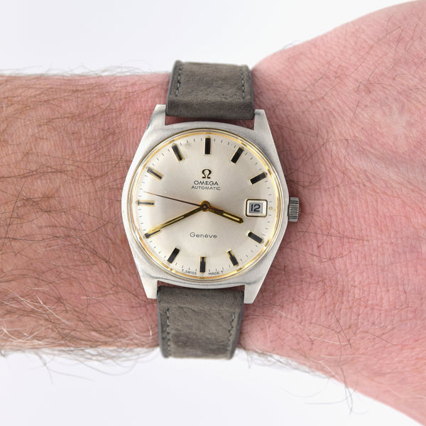 1969 Omega Geneve Automatic Date Model 166.041 in Stainless Steel with Cal 565 all original