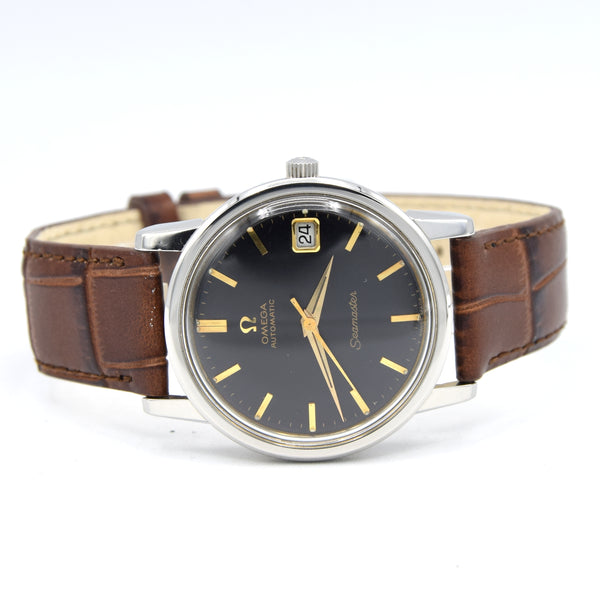 1966 Omega Automatic Seamaster Calendar Model 166.003 with original matte black dial