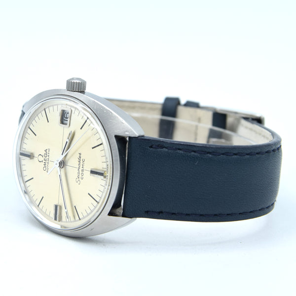1968 Omega Seamaster Cosmic Date Model 166.023 Cross-Hair Dial Steel Monocoque Case