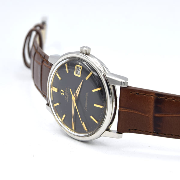 1966 Omega Automatic Seamaster Calendar Model 166.003 with original matte black dial