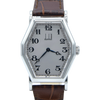 1990s Alfred Dunhill 114 'Octagonal' swiss Mechanical Wristwatch with silvered Dial on leather + Buckle