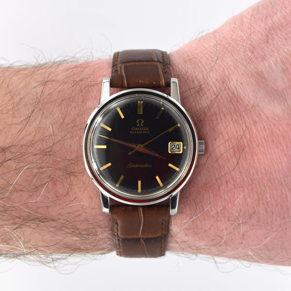 1966 Omega Automatic Seamaster Calendar Model 166.003 with original matte black dial