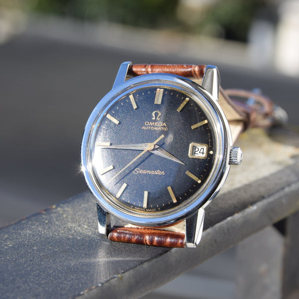 1966 Omega Automatic Seamaster Calendar Model 166.003 with original matte black dial