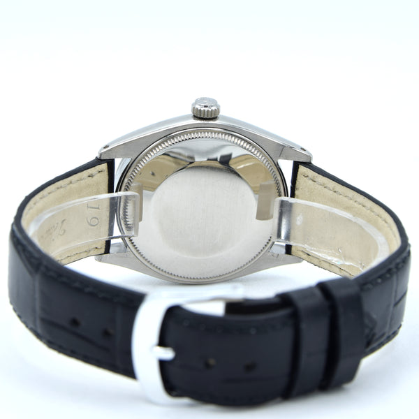 1963 Rolex Oyster Perpetual chronometer certified Model 1002 with satin silvered Dial in Stainless Steel