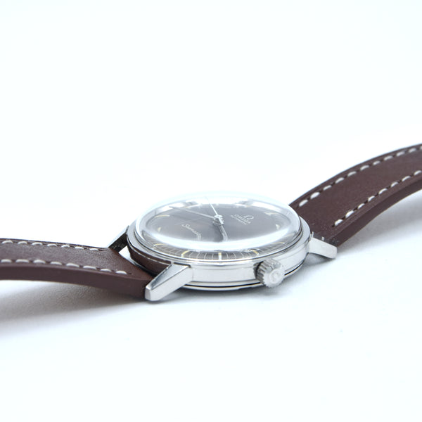 1966 Rare Omega Seamaster Automatic Date Model 166.002 so called 'Speedmaster Companion' Graphite grey dial in Steel