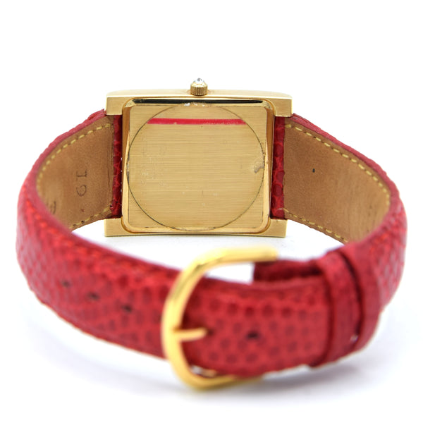 1990s Concord Tank Style Solid 14k Gold Swiss unisex Wristwatch – Unused Condition – Cartier Inspired Dress Watch