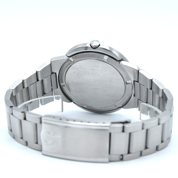 1969 Omega Geneve dynamic with Gorgeous matte dusted blue Dial - unpolished Model 166.039 in steel
