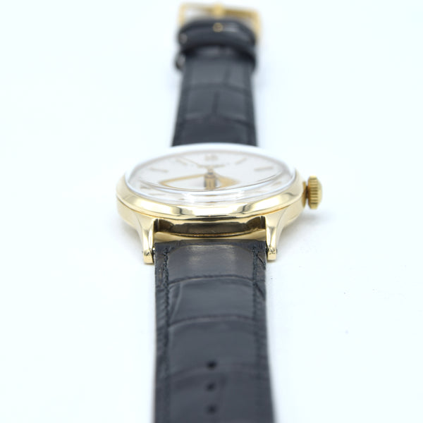 1959/60 Longines Solid 9ct Gold Dress Watch restored Mixed line and Arabic Numerals Model 13322 Cal 1268zs