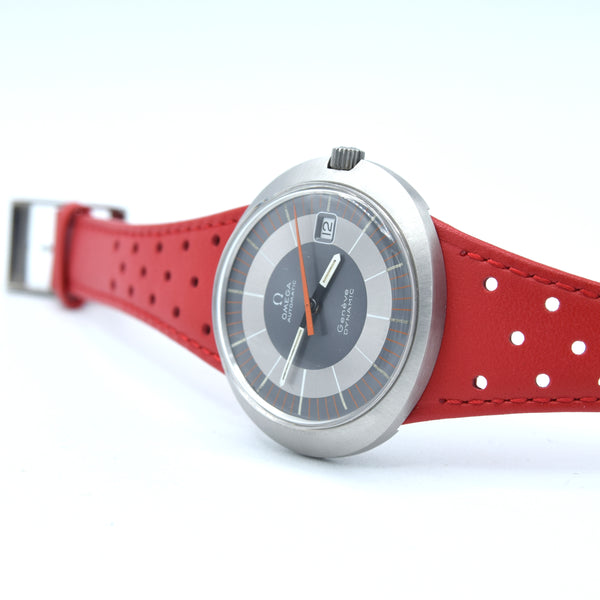 1969 Omega Geneve Dynamic Automatic with Rarer Grey bulls eye Dial 166.039 in Stainless Steel