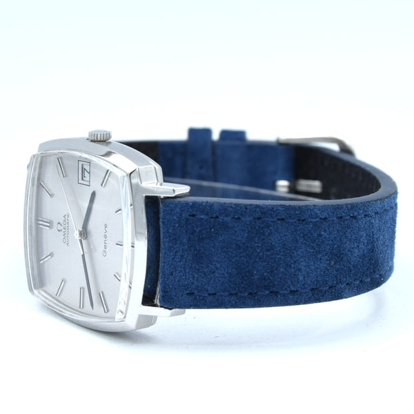 1973 Omega Genève “TV case” ref. 162.0052 – steel automatic – cal. 1012 – silver sunburst dial – original plexi & crown