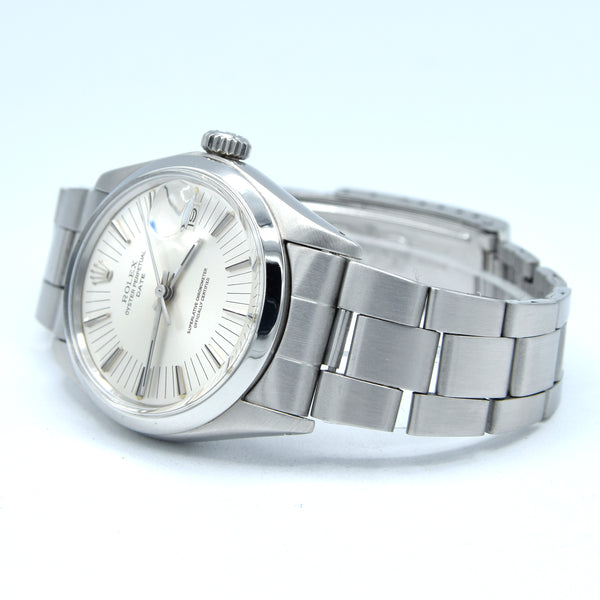 1973 Rolex Oyster Perpetual Date Model 1500 with Rare satin Silver
