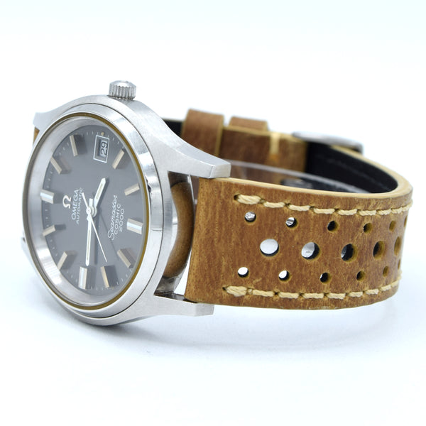 1971 Omega Large 38mm Seamaster Cosmic 2000 Automatic Date Model 166.128 with rarer Graphite Grey dial