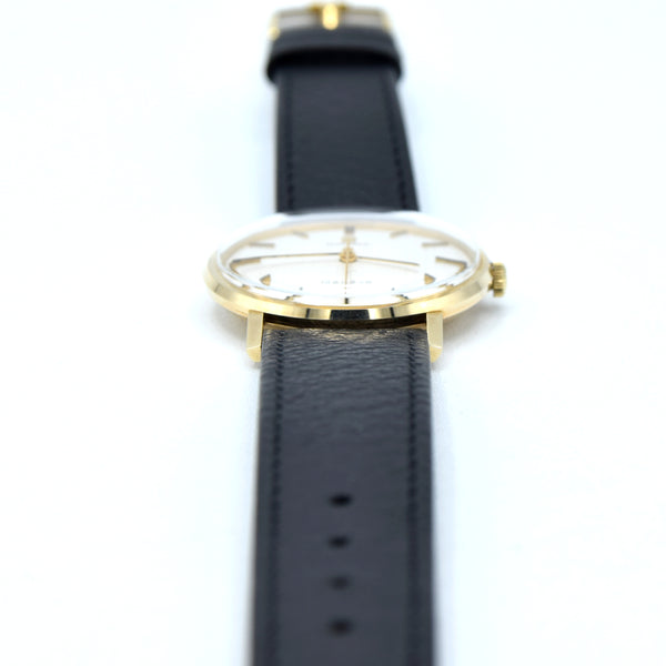 1970/72 Omega Geneve Watch in Solid 9ct Gold English Case Model 131/25016 + Strap & Buckle - Unpolished