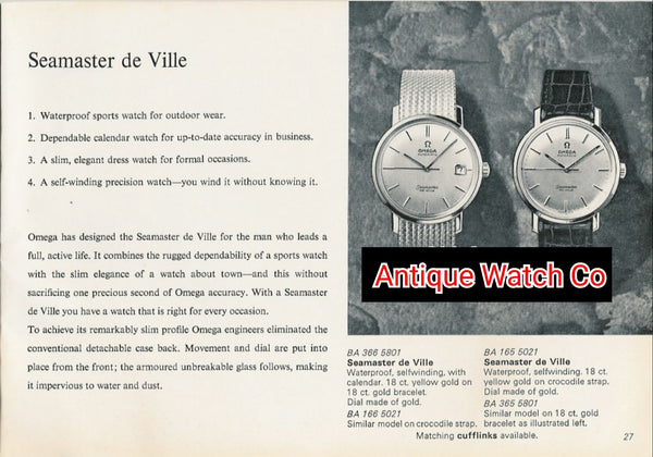 1967 Omega Automatic classic Seamaster De Ville Model 6590 in Solid 14ct Gold Monocoque case