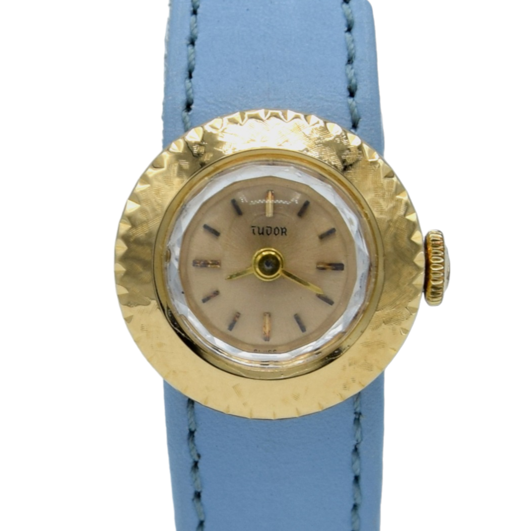 1970 Tudor Rare solid 18k Gold 'Chameleon, Yellow Gold Ref: 1859 with box and spare strap