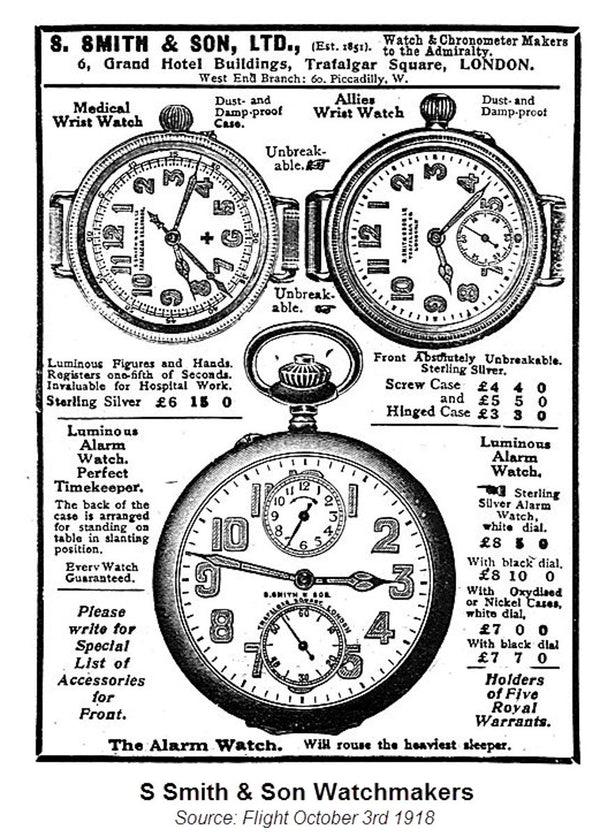 1913 S.Smith and son miniature or ladies medical dial pocket watch Trafalgar Square London