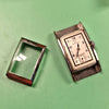 1936 Rare Omega model Ck944 Deco Rectangular Wristwatch in Staybrite steel curved case