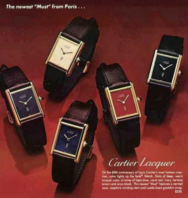 Cartier Ladies classic 1980s Vintage Tank Mechanical Manual Wind watch with Black Onyx- spider web lacquer