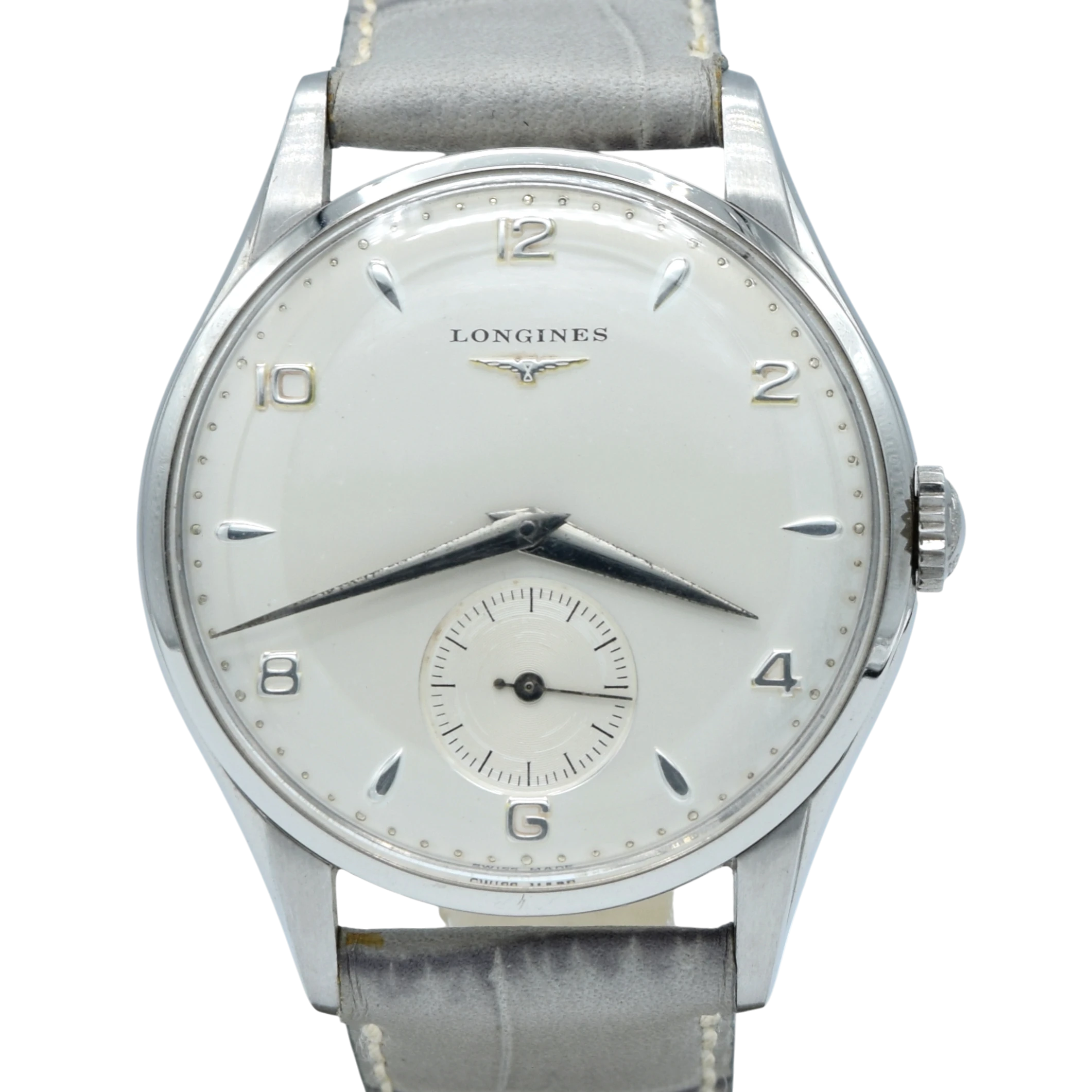 1954 Longines classic Manual Wind 35mm Wristwatch Model 7035 fully restored with renown Cal 12.68z