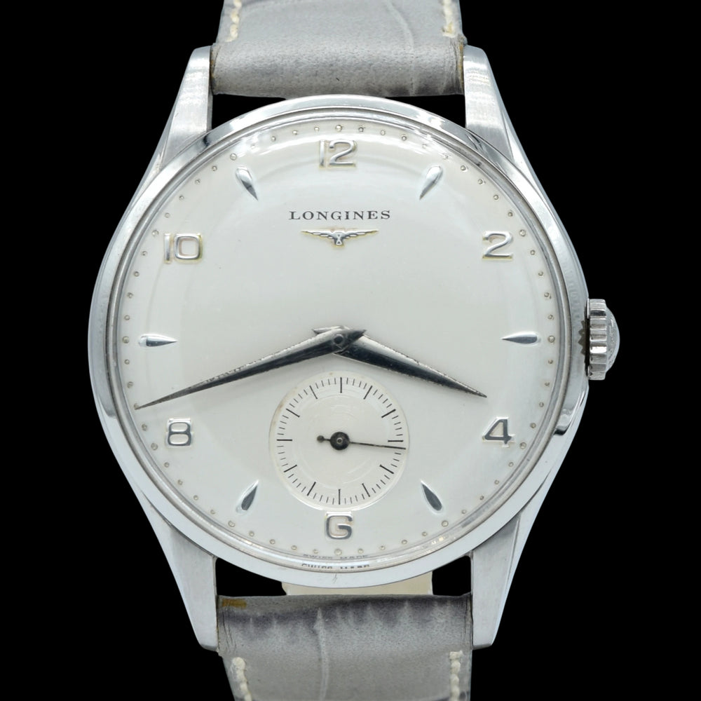 1954 Longines classic Manual Wind 35mm Wristwatch Model 7035 fully restored with renown Cal 12.68z