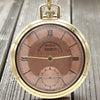 1938 Movado Ultra slim Solid 9ct Gold Art Deco Pocket Watch, Retailed by The Goldsmiths & Silversmiths Co. Ltd