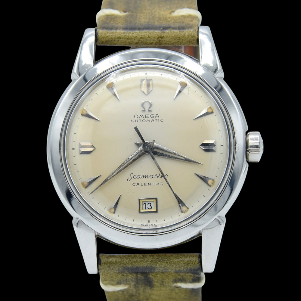 1952 Omega Seamaster one of the first bumper Automatic Date Wristwatch Model 2627-5 in steel