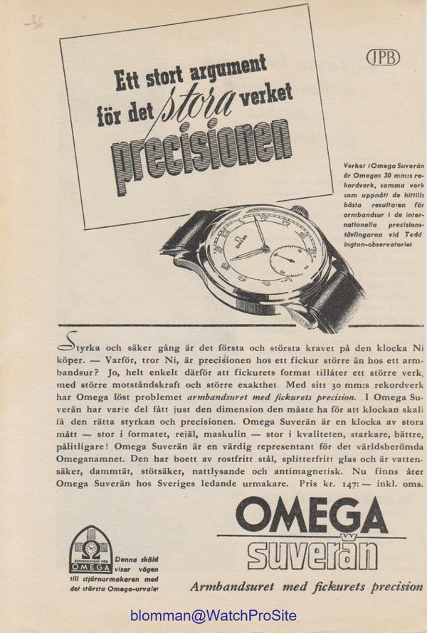 1944 Omega Ref. 2383-4 “All Arabic” Rare Original Dial Steel Military-Style Watch – Cal. 30T2