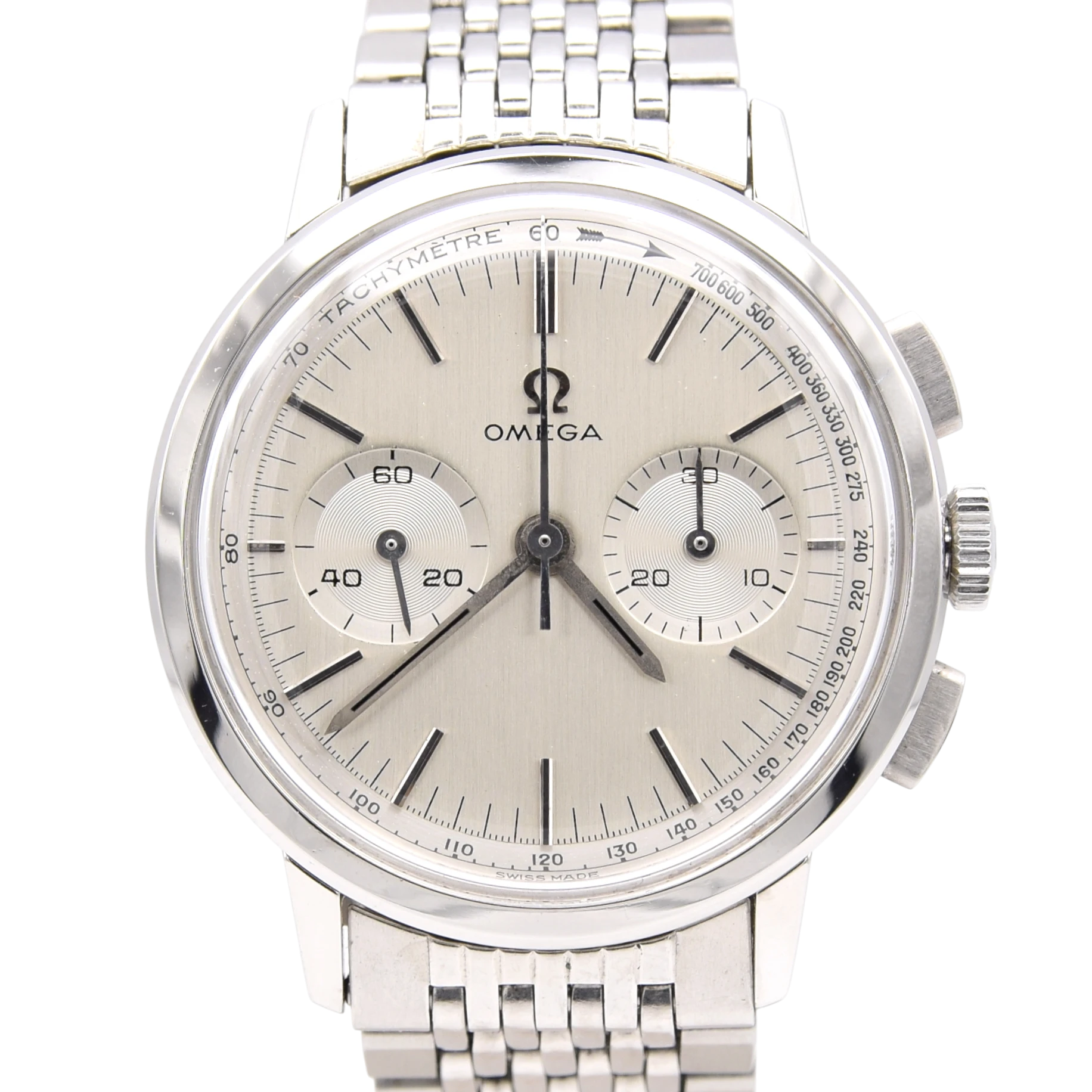 1965 Omega Classic & beautiful dress Chronograph model 101.00009 with fantastic original dial + Box