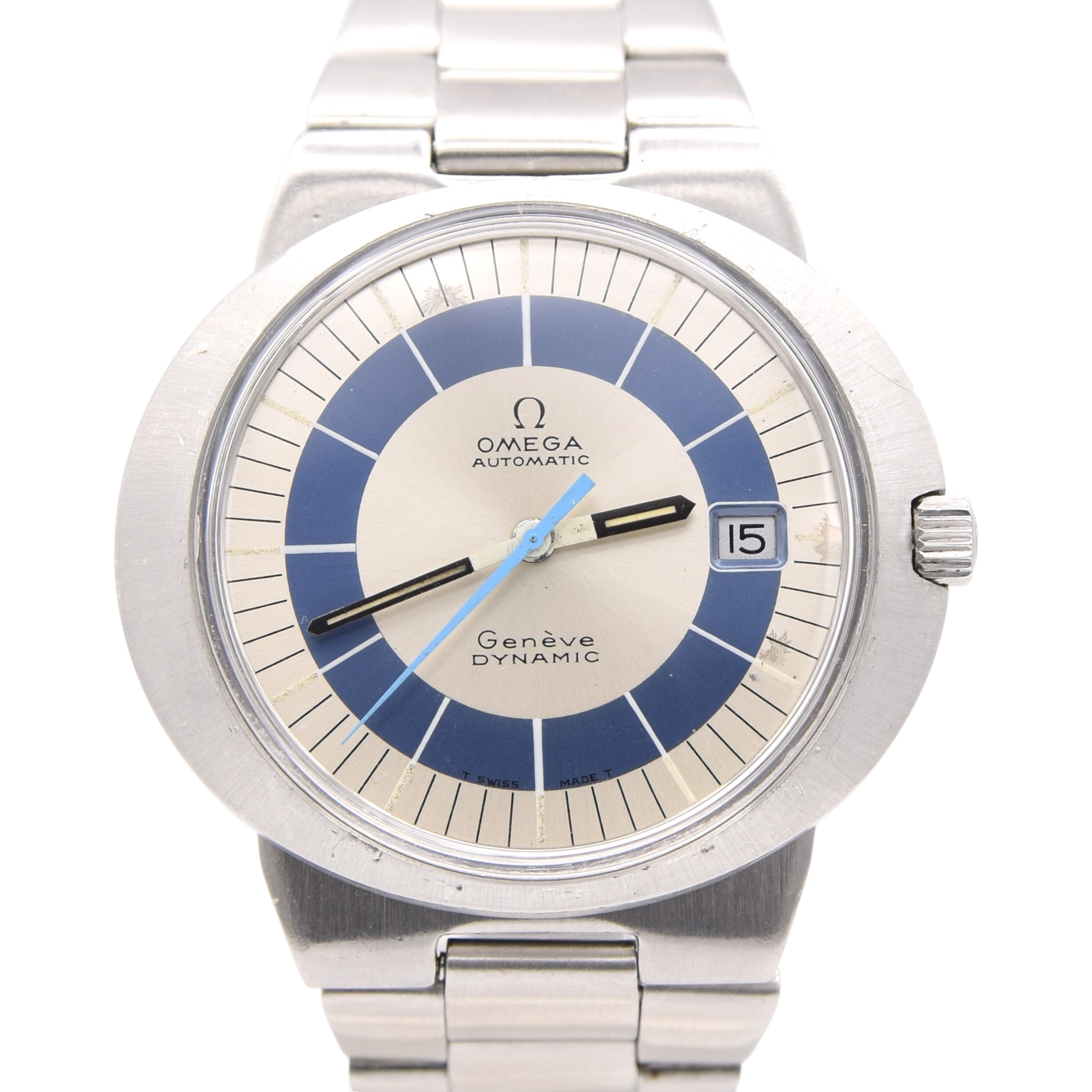 1971 Omega Geneve Dynamic Automatic Date with Two Tone Dial Model 166.039 Box & Papers