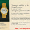 1963 Omega Automatic Seamaster De Ville Date Model 166.020 monocoque in Gold & Steel case