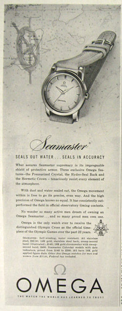 1954 Omega Seamaster Automatic Wristwatch Model 2846 / 2848 with Original Pumpkin patina Dial
