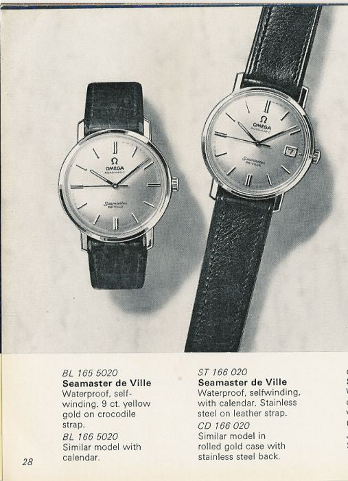 1963 Omega Automatic Seamaster De Ville Date Model 166.020 monocoque in Gold & Steel case