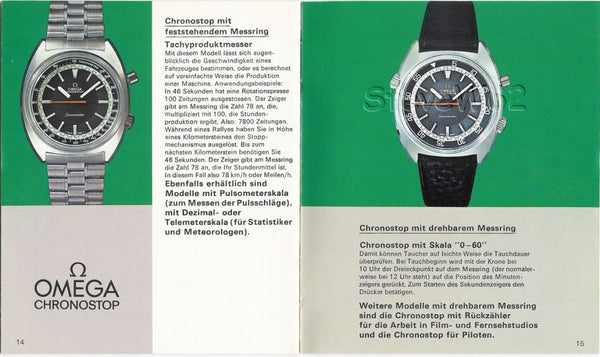1968 Omega Seamaster large Chronostop Dive Style Watch Model 145.008 in Stainless Steel