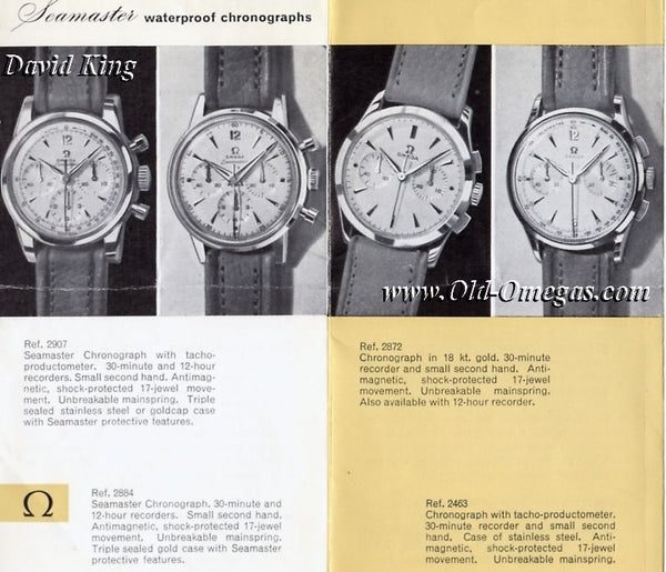 19 lop59 Omega Classic & beautiful dress Chronograph seamaster model ref 2907 with fantastic original dial - Bracelet & Strap