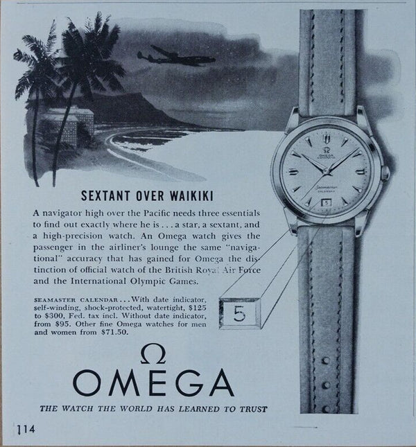 1952 Omega Seamaster one of the first bumper Automatic Date Wristwatch Model 2627-5 in steel