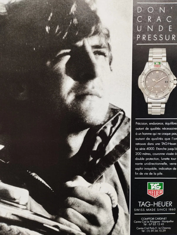 1990s TAG Heuer Date Automatic 4000 Series - 695.706K 38mm Stainless Steel on Flip-Lock Bracelet