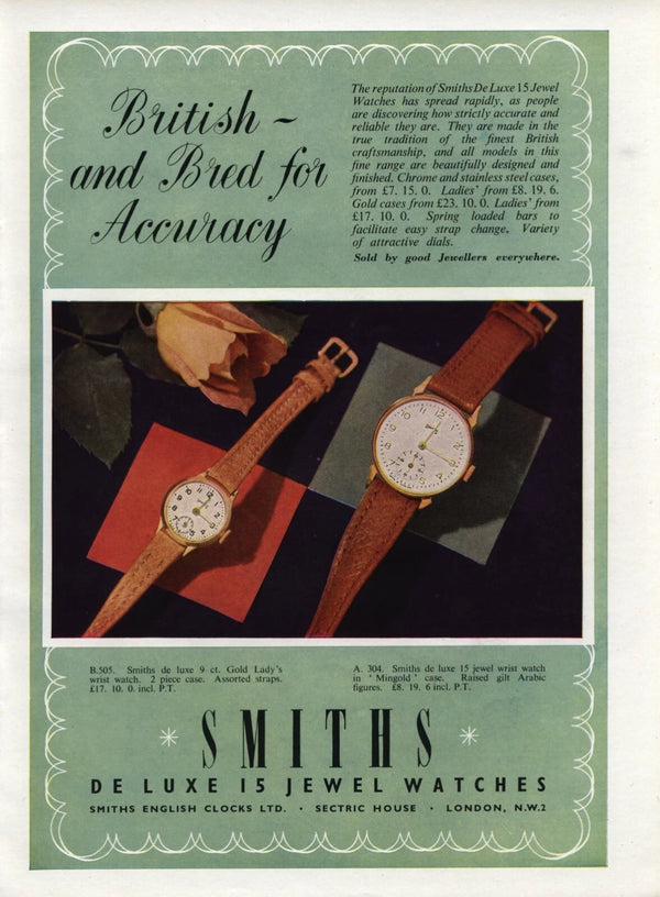 1966 Solid 9ct Gold Smiths Astral Watch – Beautiful Cream Dial with Full Applied Arabic Numerals – Fully English Made