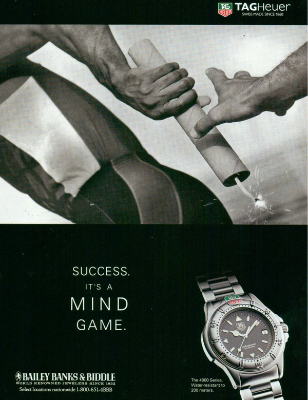 1990s TAG Heuer Date Automatic 4000 Series - 695.706K 38mm Stainless Steel on Flip-Lock Bracelet