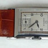 (Reserved) Rare Omega Marine Deco Rectangular Tonneau Pupitre Wristwatch in Staybrite Case Circa 1934
