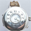 Half Hunter Trench Style Wristwatch in Silver with Original Strap and Buckle Circa 1920s