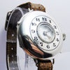 Half Hunter Trench Style Wristwatch in Silver with Original Strap and Buckle Circa 1920s