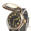 Military Half Hunter Trench with Black Dial in Silver 1917