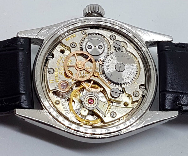 Rolex Oyster Date Precision with Rare Red Date Stainless Steel Mid-Sized Model 6066 Circa 1953