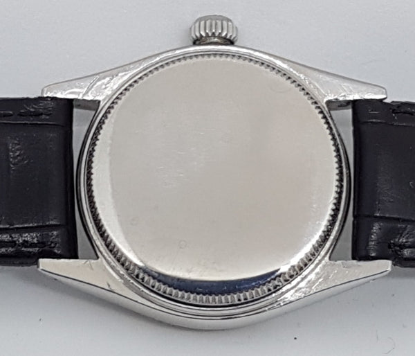 Rolex Oyster Date Precision with Rare Red Date Stainless Steel Mid-Sized Model 6066 Circa 1953