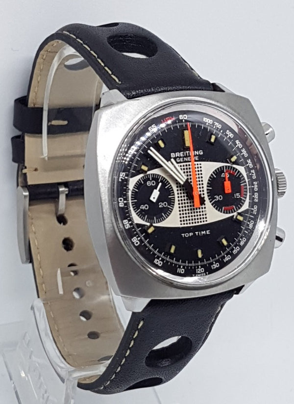 Breitling Top Time Chronograph with Racing 'Surfboard' Dial in Stainless Steel Model 2211 Dated 1970