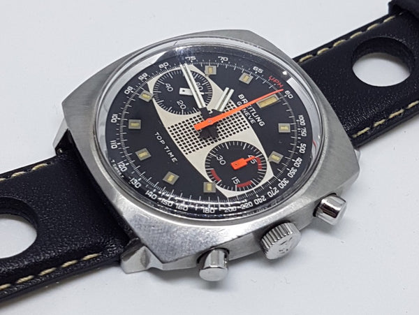 Breitling Top Time Chronograph with Racing 'Surfboard' Dial in Stainless Steel Model 2211 Dated 1970